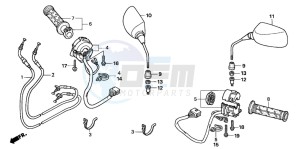 NSS250X FORZA X drawing SWITCH/CABLE/MIRROR (NSS250X)