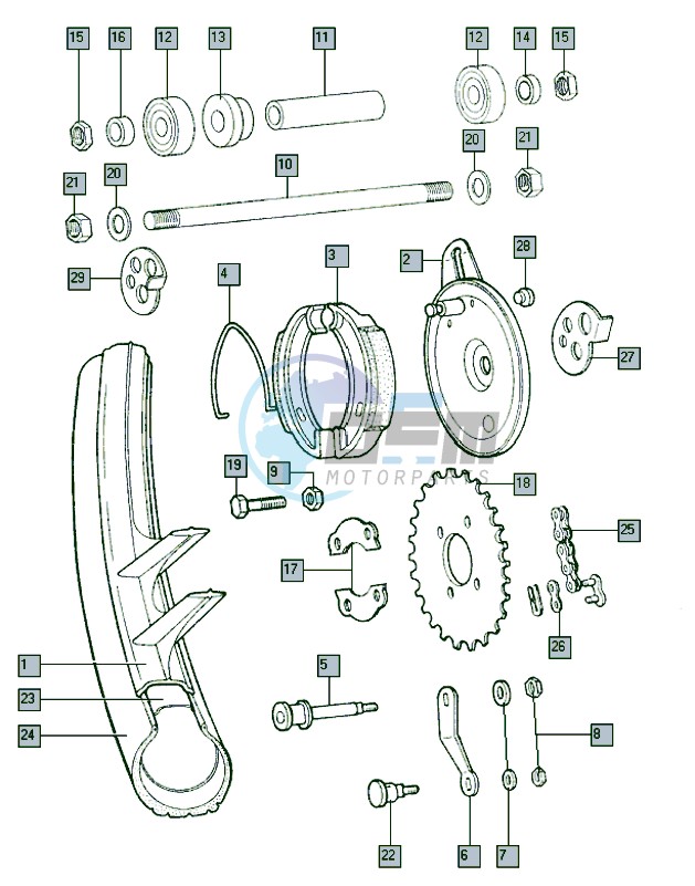 Rear wheel-alu II