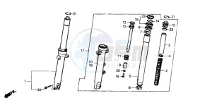 NSR125F drawing FRONT FORK