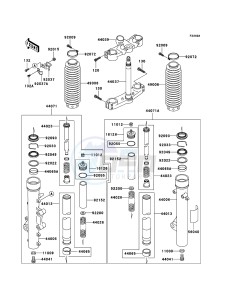 KLE500 KLE500B7F GB XX (EU ME A(FRICA) drawing Front Fork