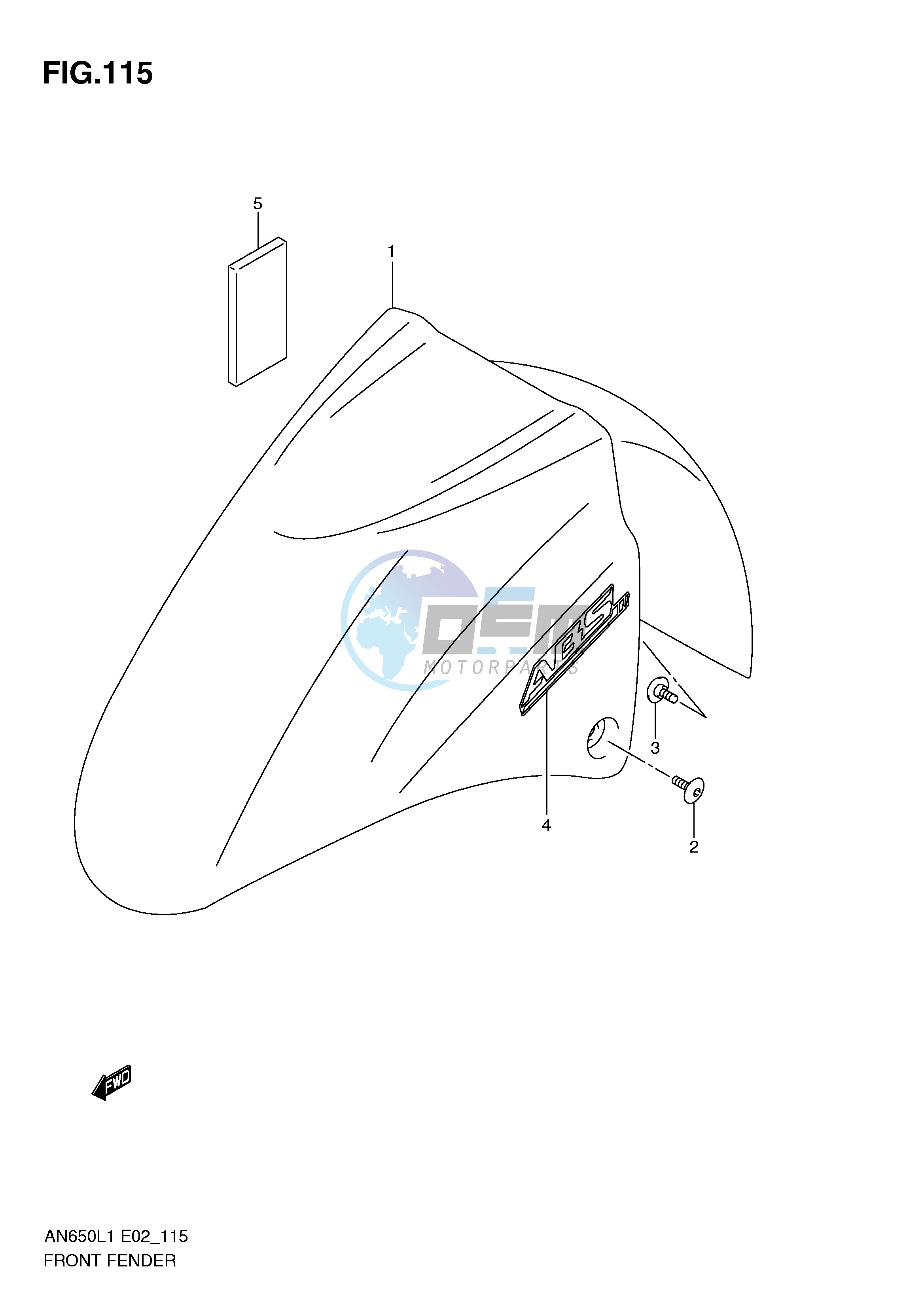 FRONT FENDER (AN650AL1 E19)