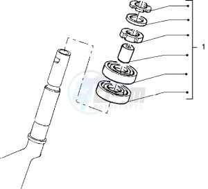 X9 125 drawing Steering ball bearings assy