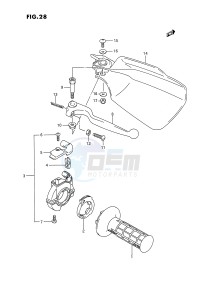 RMX250 (E3) drawing RIGHT KNUCKLE COVER (MODEL K L M)