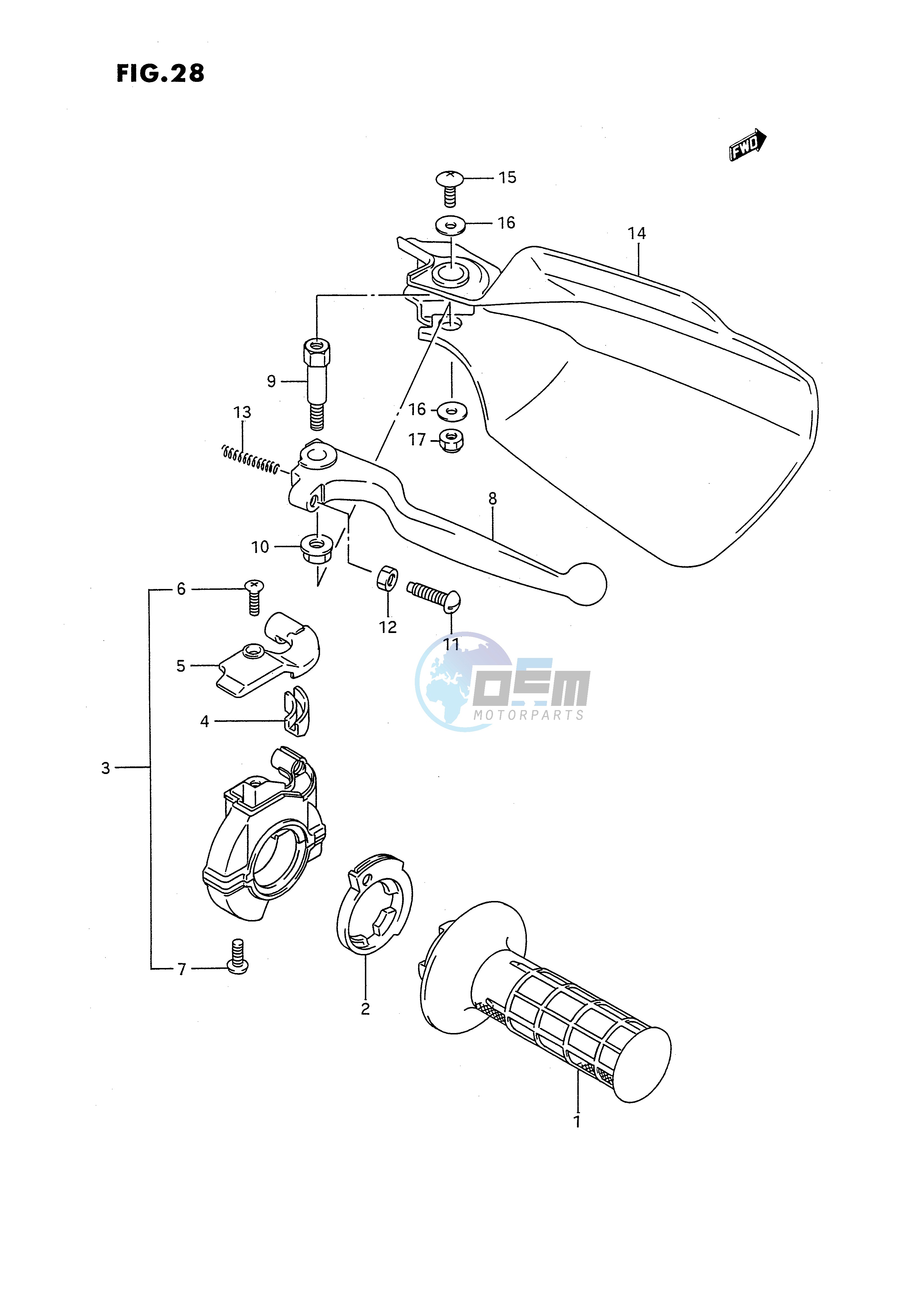 RIGHT KNUCKLE COVER (MODEL K L M)