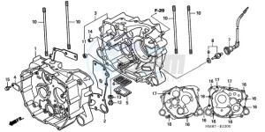 TRX250TM9 Australia - (U) drawing CRANKCASE