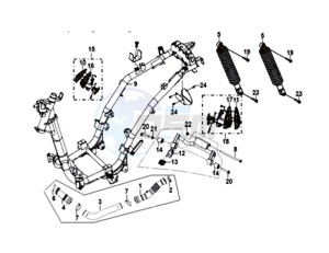 SYMPHONY ST 200i (L8) EU drawing FRAME / ENGINE MOUNT