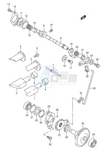 RMX250 (E1) drawing EXHAUST VALVE (MODEL K)