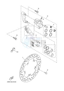 YPR125R XMAX 125 EVOLIS 125 (2DMF 2DMF) drawing FRONT BRAKE CALIPER