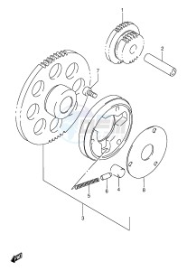 GS500 (E2) drawing STARTER CLUTCH