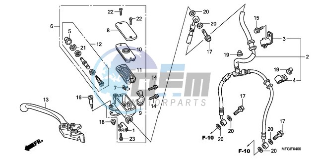 FR. BRAKE MASTER CYLINDER (CB600F/F3)