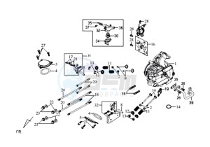 JOYRIDE 125 drawing CYLINDER HEAD CPL   / THERMOSTAT