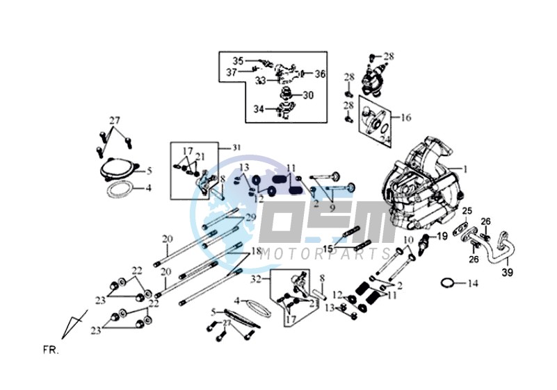 CYLINDER HEAD CPL   / THERMOSTAT