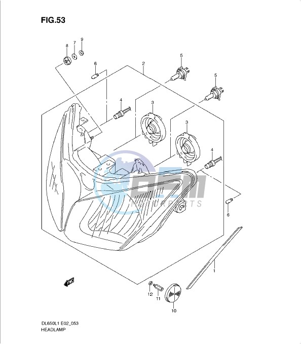 HEADLAMP (DL650L1 E24)