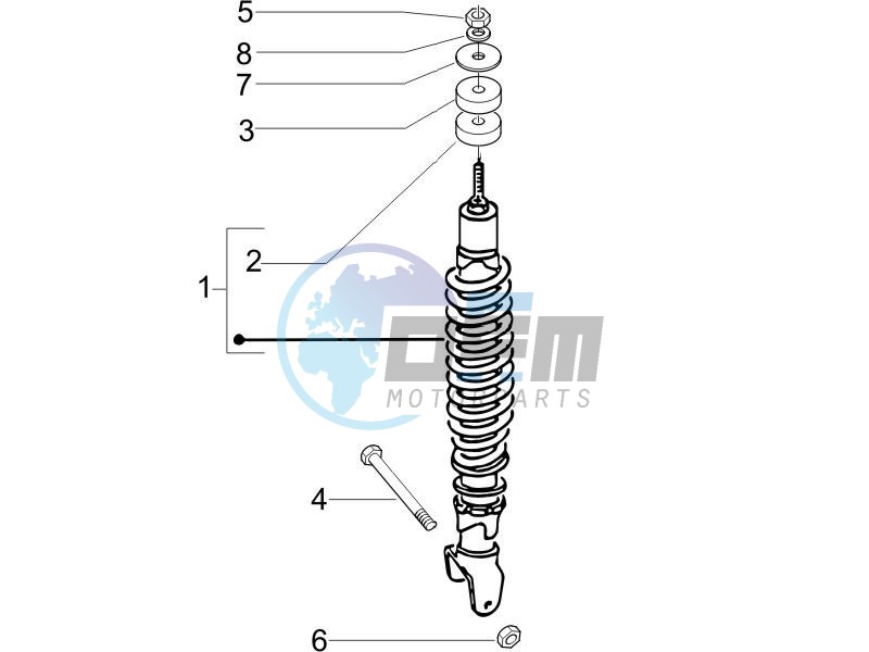 Rear suspension - Shock absorbers