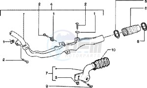 Skipper 150 4t drawing Belt cooling tube - Intake tube