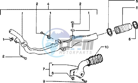 Belt cooling tube - Intake tube