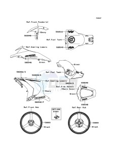 NINJA_ZX-10R_ABS ZX1000KEF FR XX (EU ME A(FRICA) drawing Decals(Green)