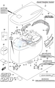 DF 250AP drawing Engine Cover