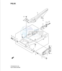 SFV650/A drawing REAR SWINGINGARM