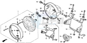 CB250 TWO FIFTY drawing HEADLIGHT (1)