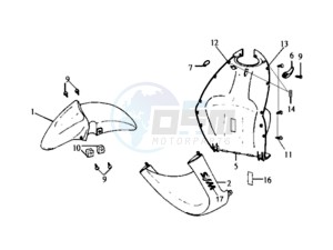 JET BASIX 50 drawing FR PLATE / FRONT FENDER