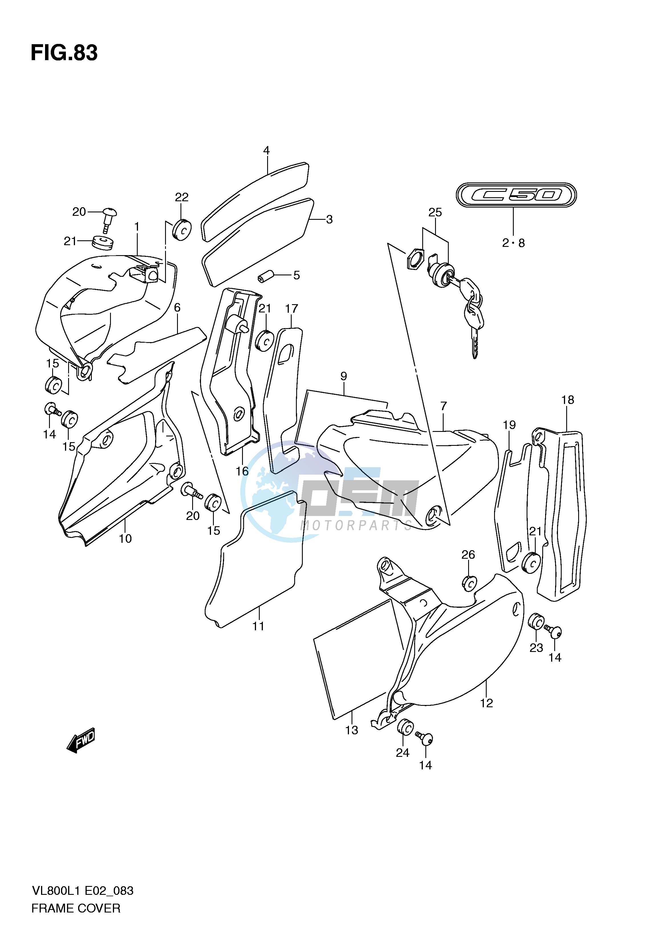 FRAME COVER (VL800L1 E24)