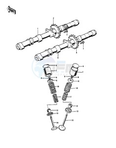 KZ 1000 C [POLICE 1000] (C1-C1A) [POLICE 1000] drawing CAMSHAFTS_VALVES -- 78 C1_C1A- -