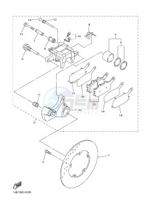 YZF-R1B 1000 (1KBH) drawing REAR BRAKE CALIPER