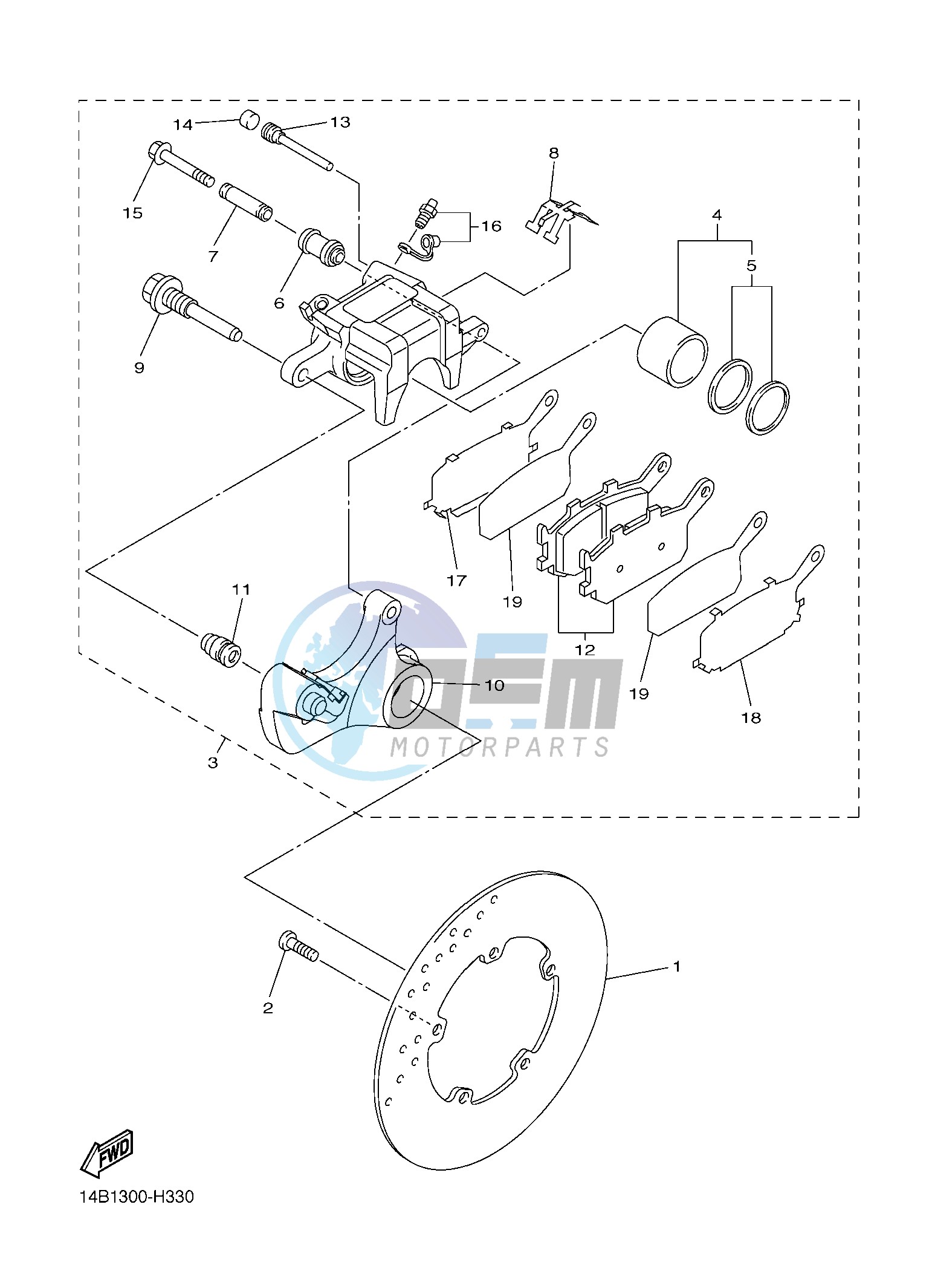 REAR BRAKE CALIPER