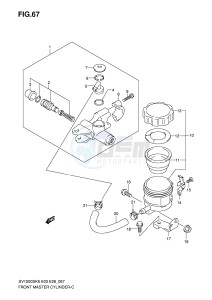 SV1000 (E3-E28) drawing FRONT MASTER CYLINDER (SV1000SK6 SK7)