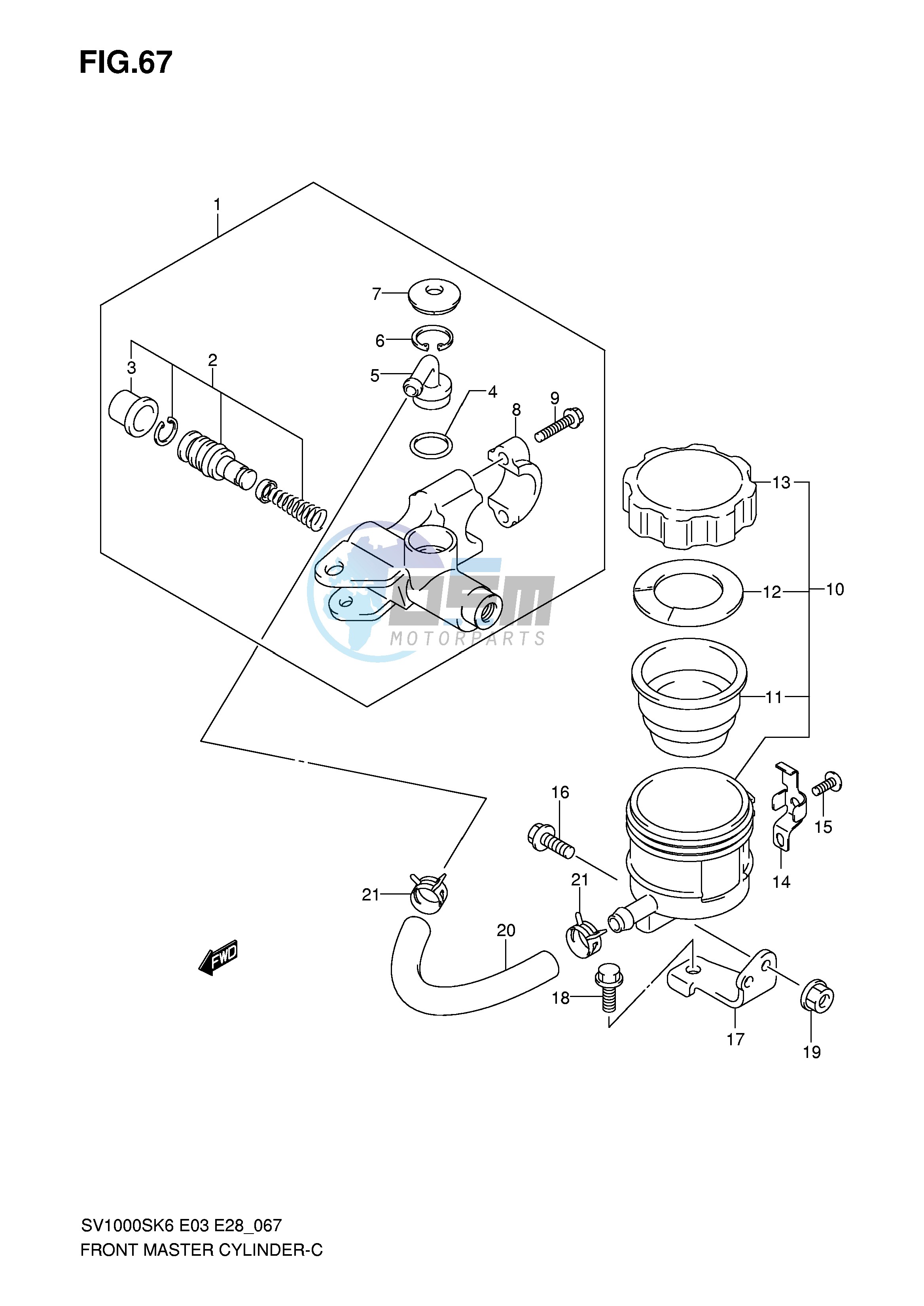 FRONT MASTER CYLINDER (SV1000SK6 SK7)