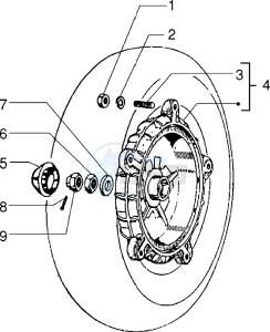 PX 200 E drawing Rear brake drum