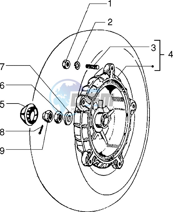 Rear brake drum