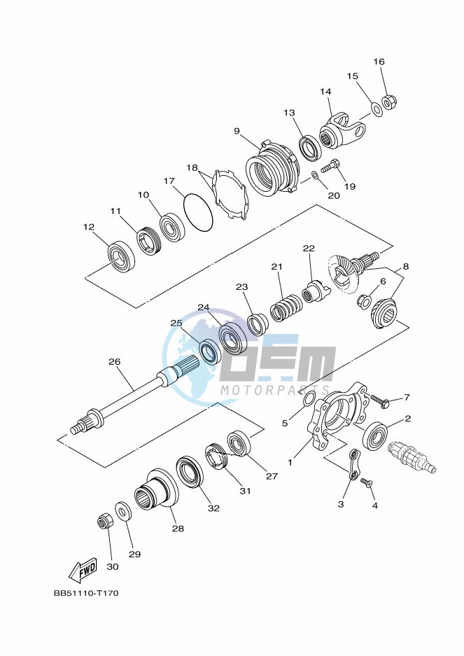 MIDDLE DRIVE GEAR