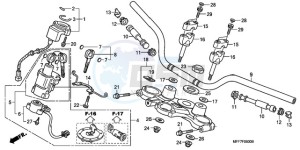 XL700VA9 UK - (E / ABS MKH SPC) drawing HANDLE PIPE/TOP BRIDGE