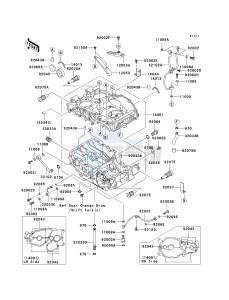 EX 500 D [NINJA 500R] (D10-D12) [NINJA 500R] drawing CRANKCASE