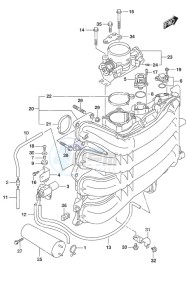 DF 175A drawing Intake Manifold/Throttle Body