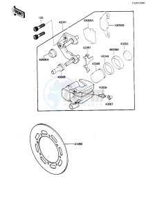 KX 500 A [KX500] (A1) [KX500] drawing FRONT BRAKE -- 83 A1- -