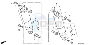 VT750CA9 UK - (E / MKH ST) drawing REAR CUSHION