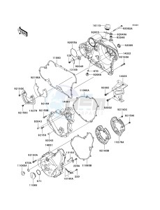 KL 650 E [KLR650] (E8F-E9F) E8F drawing ENGINE COVER-- S- -