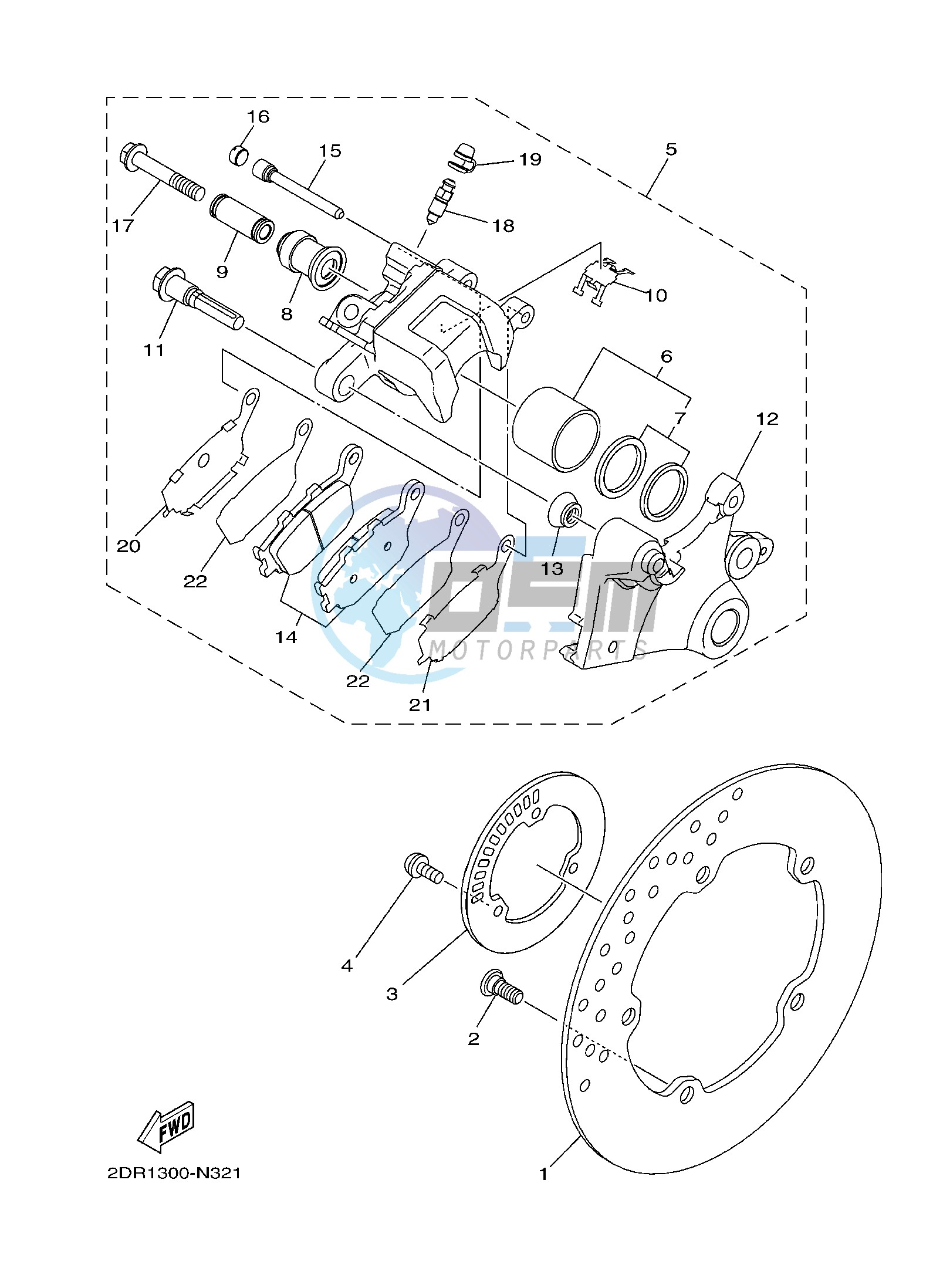 REAR BRAKE CALIPER