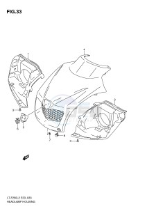 LT-F250 (E33) drawing HEADLAMP HOUSING