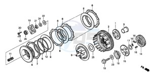 VT750C drawing CLUTCH