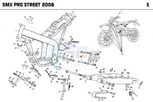 SMX PRO STREET 50 drawing CHASSIS