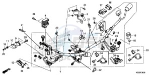 CRF250LAH CRF250LA ED drawing WIRE HARNESS (CRF250L/ LA)