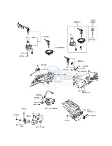 NINJA_300_ABS EX300BDF XX (EU ME A(FRICA) drawing Ignition Switch