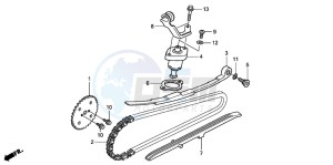 FES125 PANTHEON drawing CAM CHAIN/TENSIONER