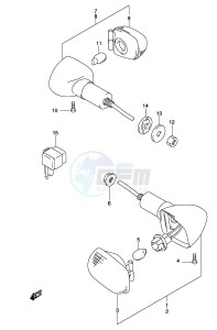 GS500 (P19) drawing TURNSIGNAL LAMP (GS500K3 UK3 HK3 HUK3 P2, P19, P54)