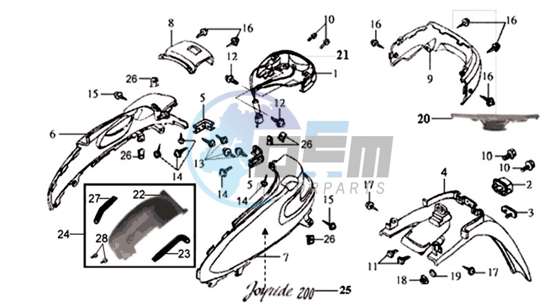 REAR FENDER - COWLING - TAIL LIGHT