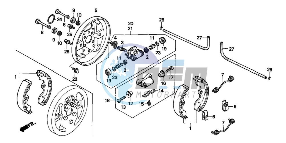 FRONT BRAKE PANEL (TRX300)